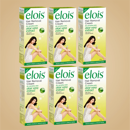 Elois Aloe Vera Hair Removal Cream for Women – 25g (Pack of 2, 3, 4 & 6)