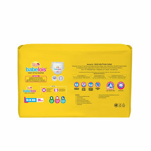 Babelois Pant Style Diapers for Babies| New Baby Diapers with Cottony Soft Advance Gel Technology | Overnight Absorption (S, L, M, 24, count)