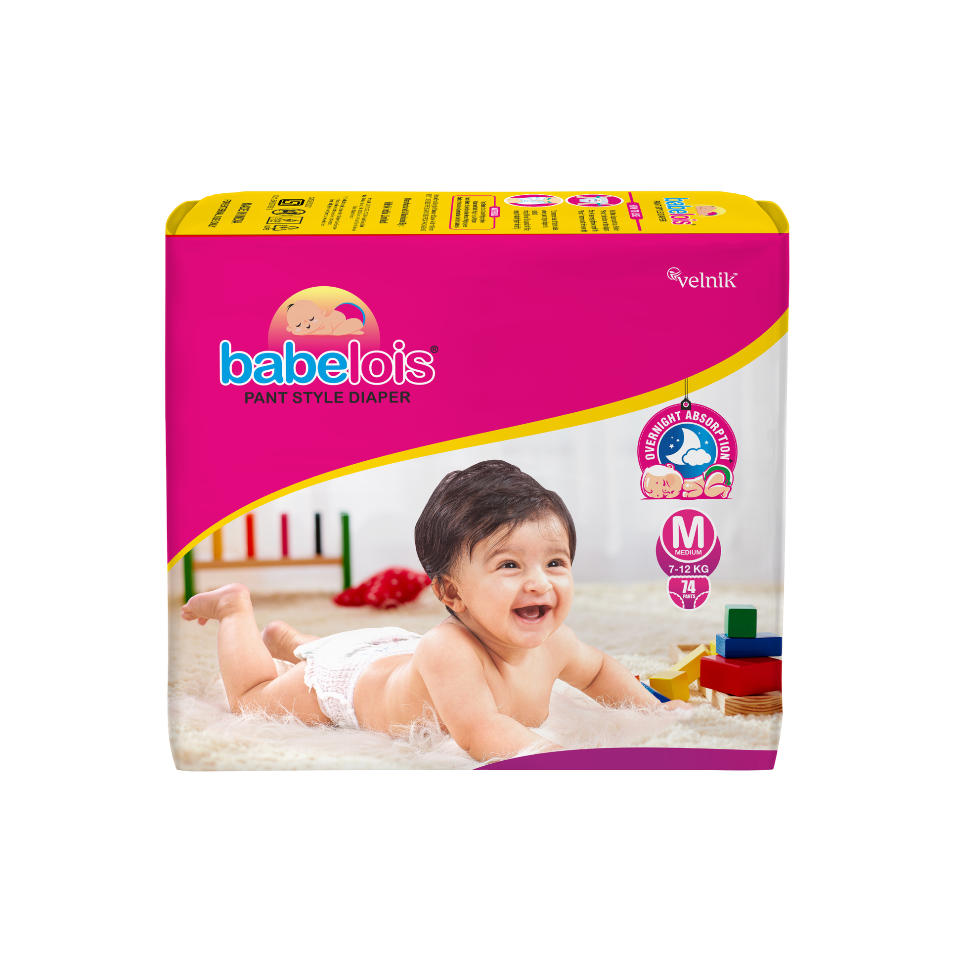 Babelois Medium Size Baby Diapers for Growing Babies | Secure Fit & Comfort