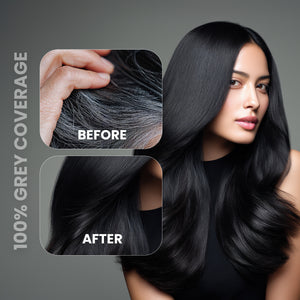 Kaveri Hair Color Shampoo For Men & Women (Natural Black 180Ml) No Ammonia, No Parabens Enriched with Aloe Vera Extract, Bamboo Oil & Henna