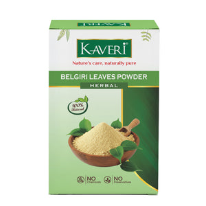 Kaveri Belgiri Leaves Powder | Natural Bael Leaf Powder for Skin & Hair Care | Herbal Face Pack | Scalp Care & Hair Mask| Chemicals & Preservatives Free 200g