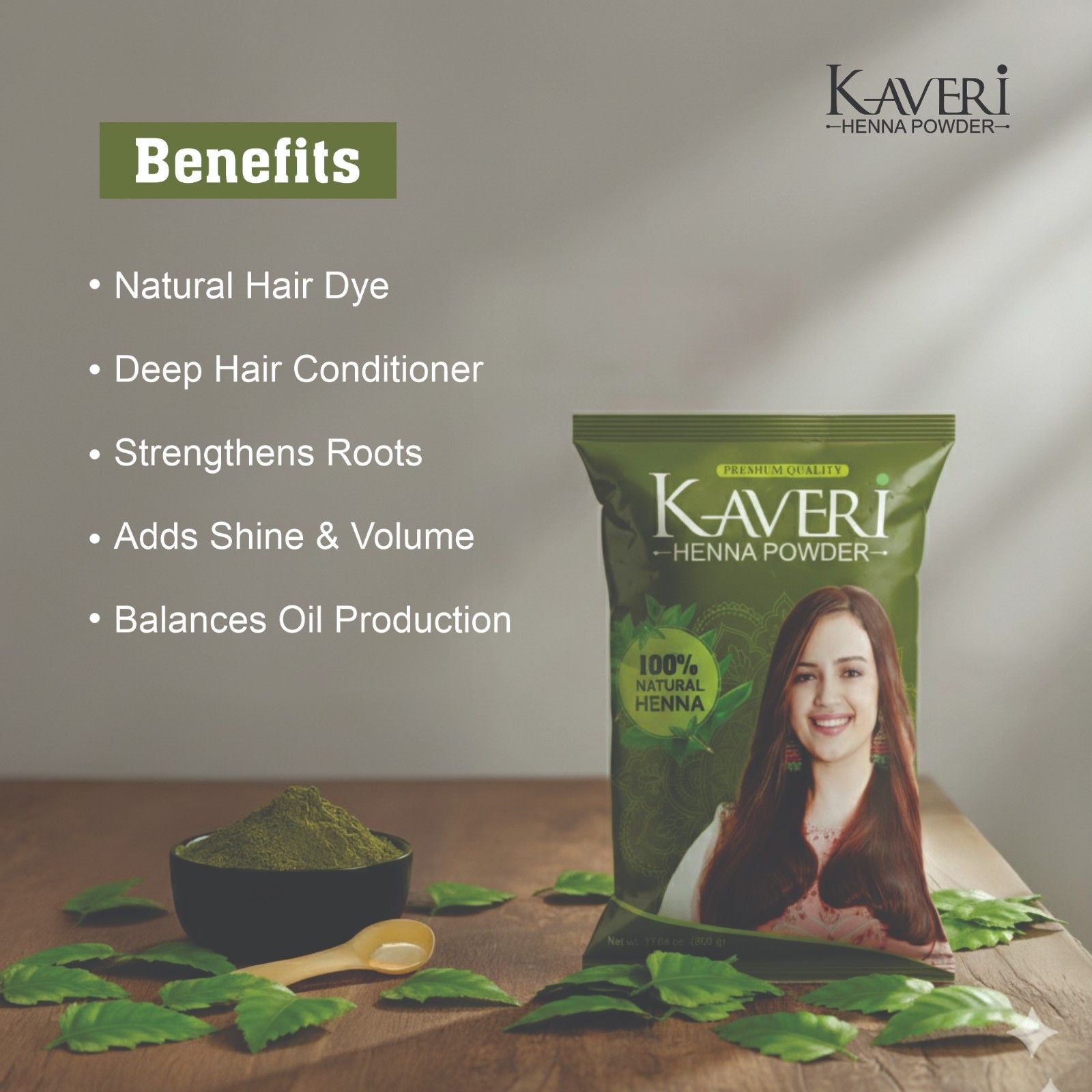 Kaveri Mehendi Powder - 100% Pure Organic Henna Powder