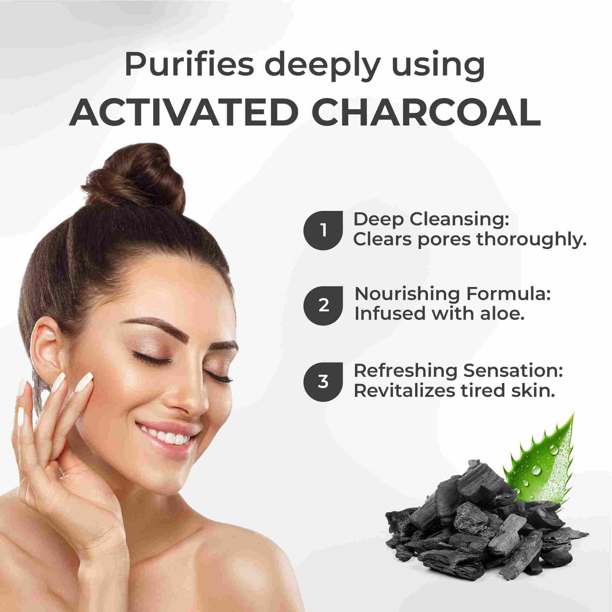 Elois Charcoal Face Wash for Radiant Skin (Buy 1 Get 1 Free)