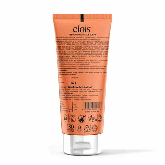 Elois Kesar Chandan Face Scrub for Exfoliation, Deep Cleansing, Blackhead Removal And Pore Minimization Glowing for men and women (Buy 1 Get 1 Free)