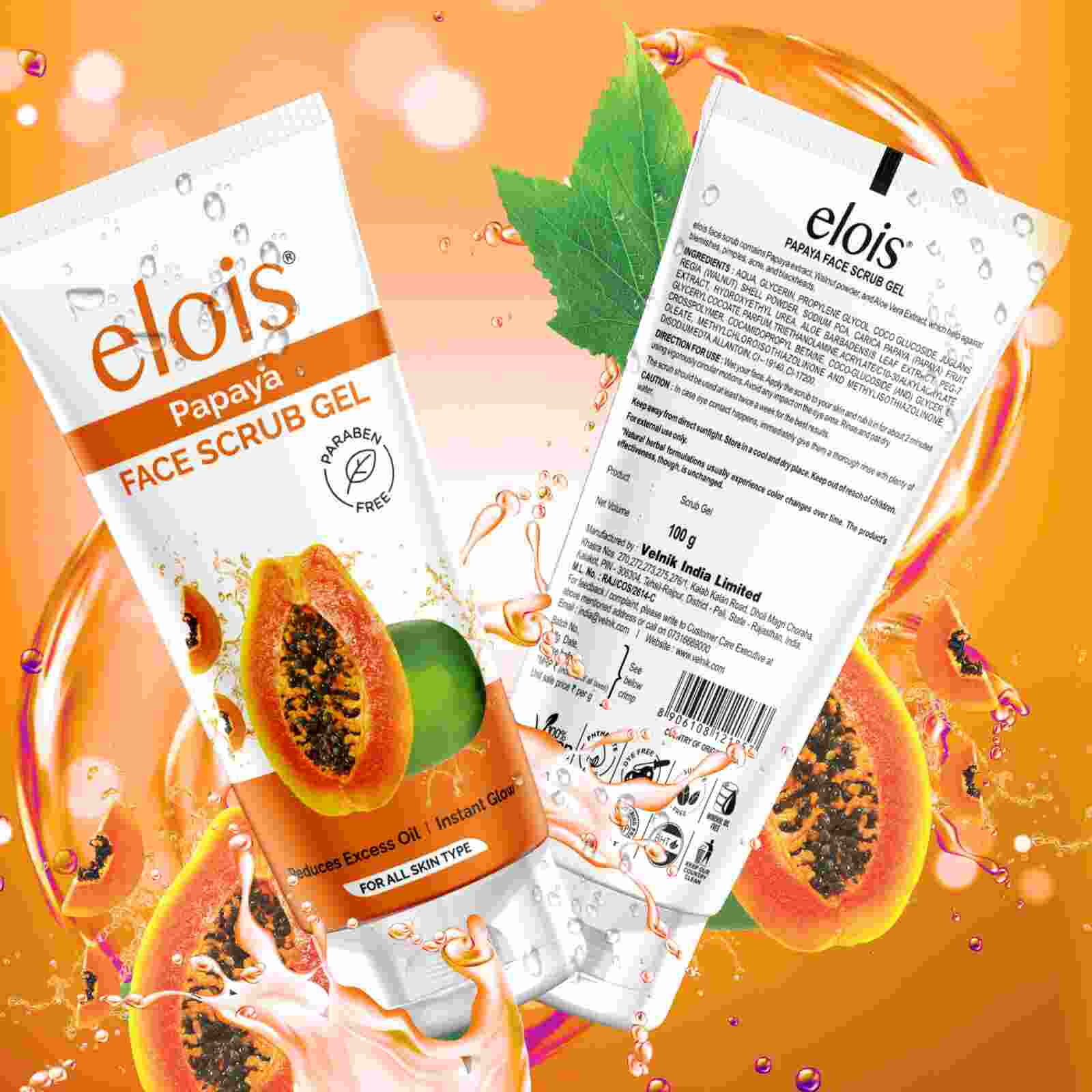 Elois Papaya Face Scrub Gel (Buy 1 Get 1 Free)