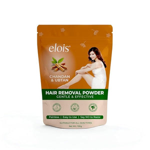 Elois Hair Removal Powder For Woman Bikini Area – Pack Of 1 & 2 100 Gram Hair Remover Herbal Wax Powder Pain Less For All Skin Types Hands, Legs, Underarms, Bikini & Intimate Area – Aleo Vera & Ubtan | Chandan & Ubtan | Chocolate | Turmeric & Ubtan