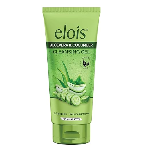 Elois Aloe Vera & Cucumber Cleansing Gel 100 gm for face – Reduces Dark Spots of Hydrate Skin