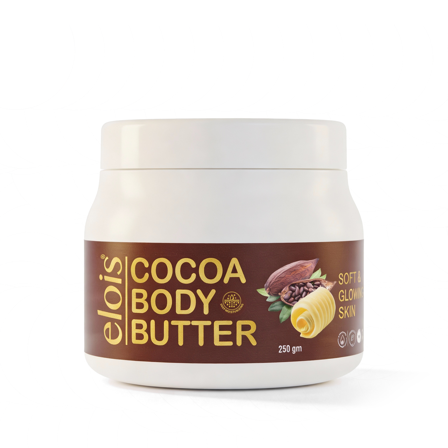 Elois Cocoa Body Butter For Dry & Oily Skin For Women and Men - Non-Greasy Long Lasting Soft & Glowing Skin Moisturizer Body Lotion - For All Skin Types (250 Gram)