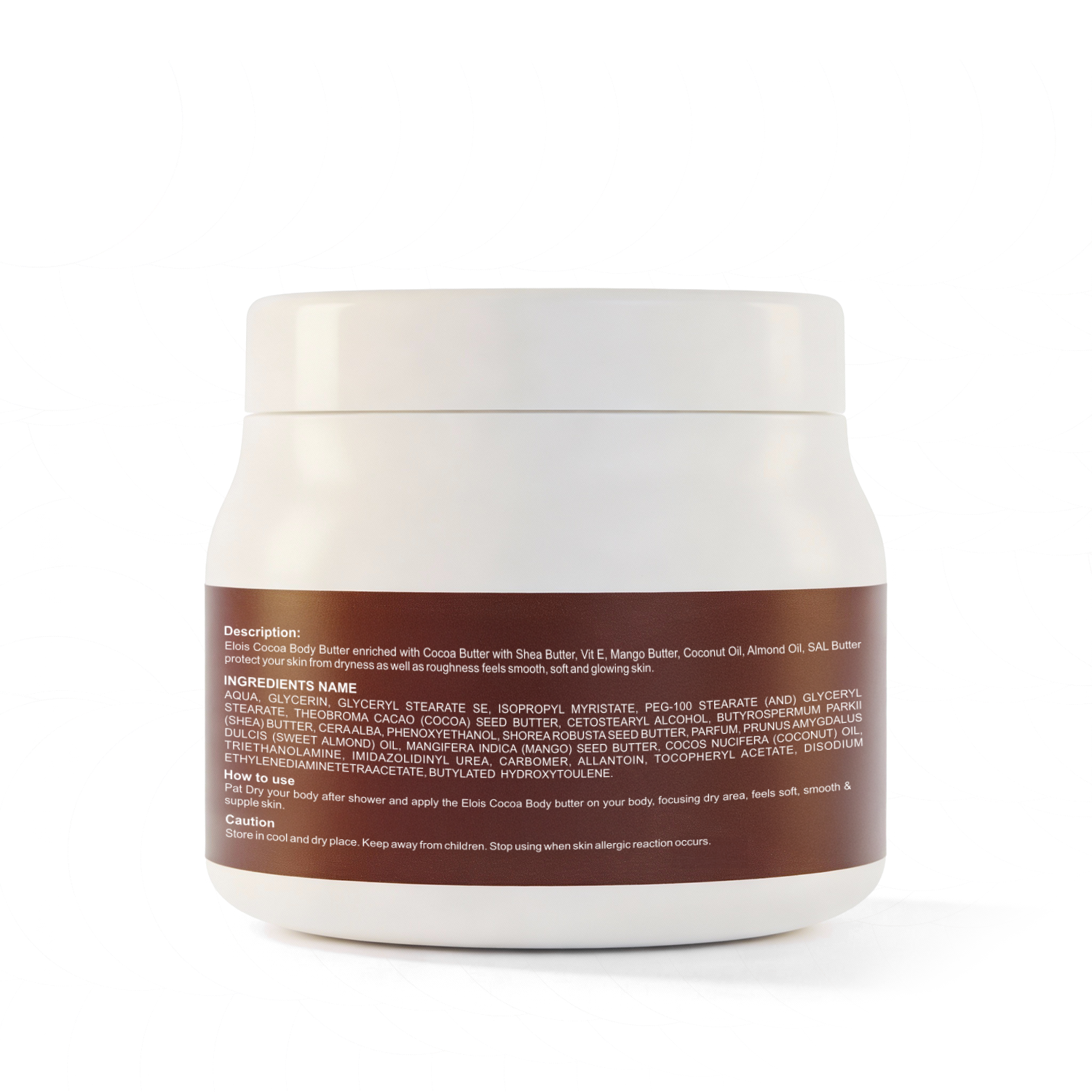 Elois Cocoa Body Butter For Dry & Oily Skin For Women and Men - Non-Greasy Long Lasting Soft & Glowing Skin Moisturizer Body Lotion - For All Skin Types (250 Gram)