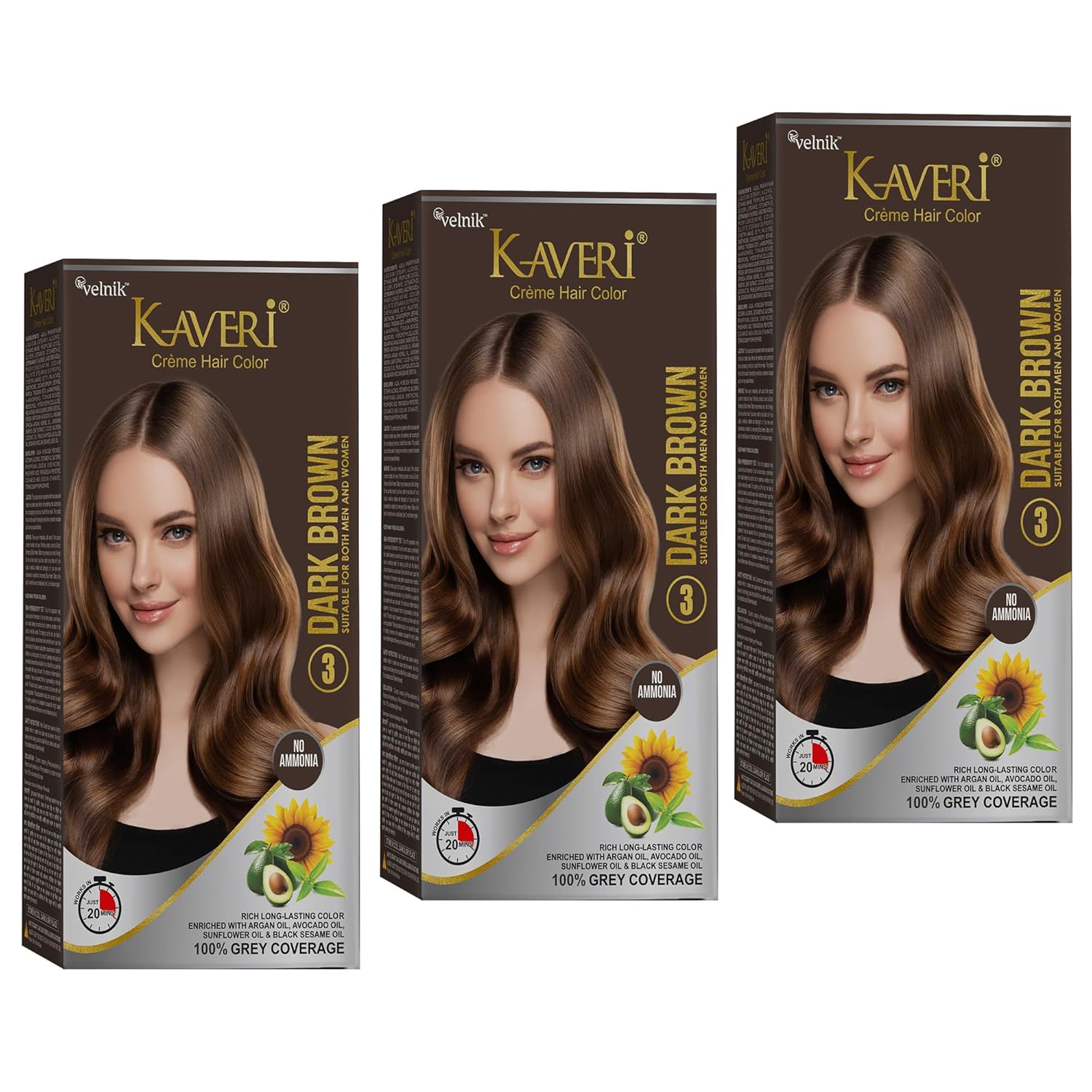 Kaveri Creme Hair Color - Organic Hair Colour With Grey Coverage - Long Lasting Conditioning Hair Color - For Natural Looking Results