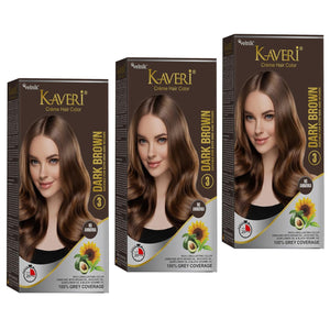 Kaveri Creme Hair Color - Organic Hair Colour With Grey Coverage - Long Lasting Conditioning Hair Color - For Natural Looking Results