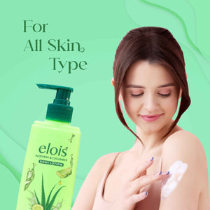 Elois Aloe Vera & Cucumber Body Lotion – Deep Hydration & Smooth Skin Formula (Pack of 2)