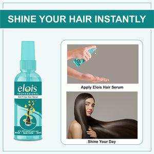 Elois Professional Anti Frizz Hair Serum with Keratin - Smooth & Shine Hair Serum for Men & Women - Frizz Control & Damage Repair - Ideal for Dry, Color-Treated Hair
