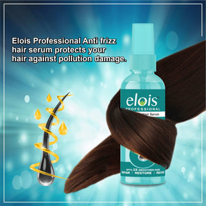 Elois Professional Anti Frizz Hair Serum with Keratin - Smooth & Shine Hair Serum for Men & Women - Frizz Control & Damage Repair - Ideal for Dry, Color-Treated Hair
