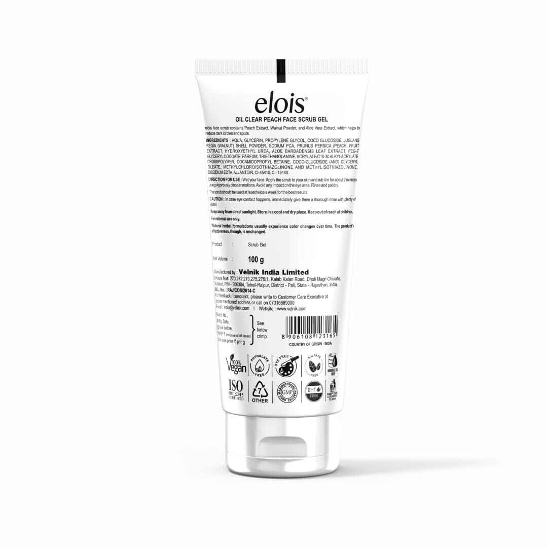 Elois Oil Clear Peach Face Scrub Gel (Buy 1 Get 1 Free)