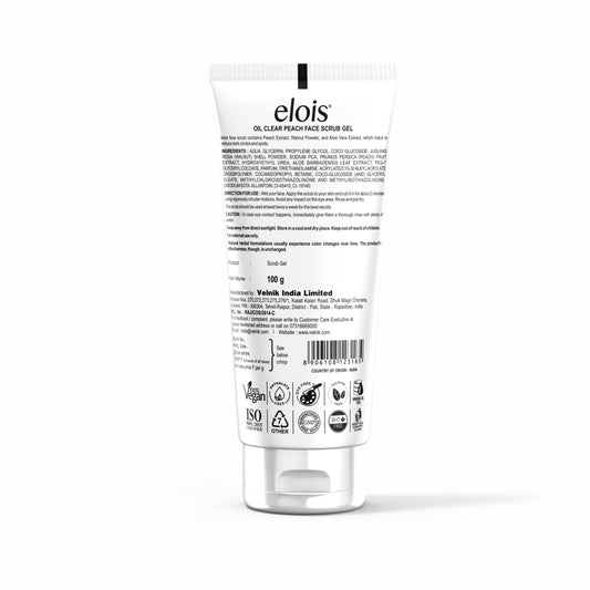 Elois Oil Clear Peach Face Scrub Gel for Oily & Acne-Prone Skin Types – 100ml