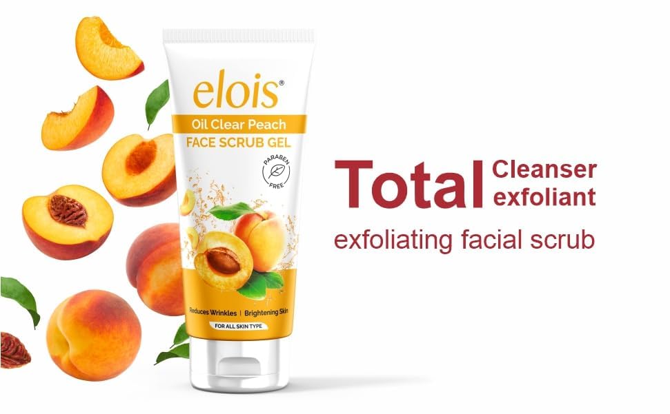 Elois Oil Clear Peach Face Scrub Gel for Oily & Acne-Prone Skin Types – 100ml