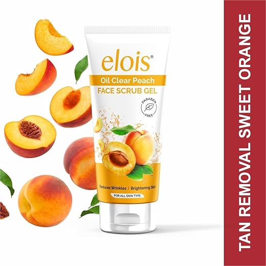 Elois Oil Clear Peach Face Scrub Gel for Oily & Acne-Prone Skin Types – 100ml