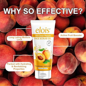 Elois Oil Clear Peach Face Scrub Gel for Oily & Acne-Prone Skin Types – 100ml