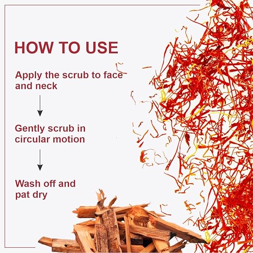 Elois Kesar Chandan Face Scrub for Exfoliation, Deep Cleansing, Blackhead Removal And Pore Minimization Glowing for men and women 100 gm