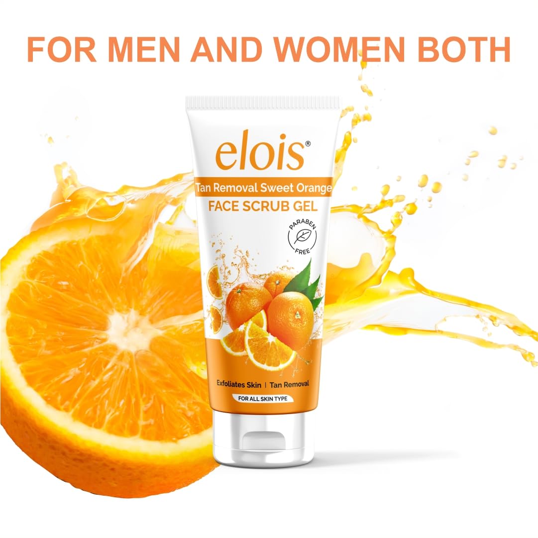 Elois Tan Removal Brightening & Revitalizing Face Scrub Gel with Vitamin C Suitable for All Skin Types | 100g