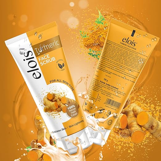 Elois Turmeric Face Scrub For Men and Women Fairness & Deep Cleansing for Face Tan Removal 100gm