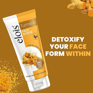Elois Turmeric Face Scrub For Men and Women Fairness & Deep Cleansing for Face Tan Removal 100gm