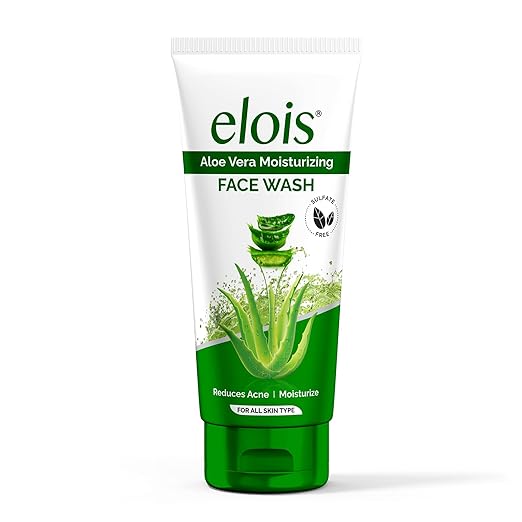 Elois Alovera Moisturizing FaceWash 100gm For All Skin Types Gentle Cleanser for Dry, Oily, and Combination Skin Prevents Acne | Daily Skincare | Refreshing Formula | Paraben Free