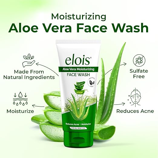Elois Aloe Vera Moisturizing Face Wash for Smooth Hydrated Skin | 100g