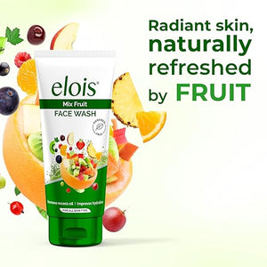 Elois Mix Fruit Face Wash with Green Apple and Strawberry Extract, Deep nourishment and Hydration for Radiant Skin Naturally, Remove Excess Oil, For Men & Women 100gm