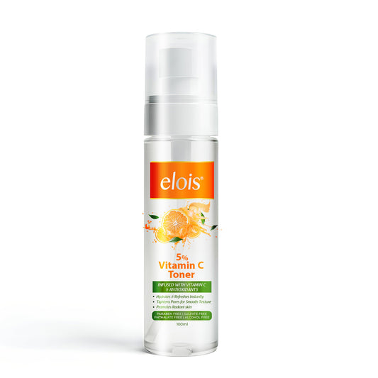 Elois 5% Vitamin C Toner for Face | Brightening & Hydrating Toner | Tightens Pores & Smooths Skin Texture | Paraben, Sulphate & Alcohol Free | For All Skin Types | 100 ml