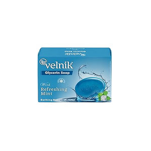 Velnik Glycerin Soap With Mint Gentle Cleansing Hydrates Refreshment Skin Body Wash for Women & Men with Skin Conditioners for Radiant Glow & Moisturised Suitable for All Skin Types 125 gm (Pack Of 3, 4 & 6)