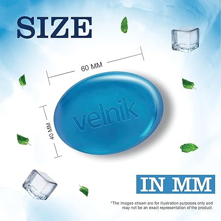 Velnik Glycerin Soap With Mint Gentle Cleansing Hydrates Refreshment Skin Body Wash for Women & Men with Skin Conditioners for Radiant Glow & Moisturised Suitable for All Skin Types 125 gm (Pack Of 3, 4 & 6)