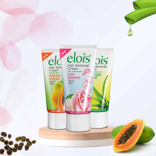 Elois Hair Removal Cream for Women & Girls | Hair Remover Cream for Bikini Area & Private Parts | Silky Soft Skin with Rose, Aleo Vera and Papaya Essence | For Legs, Underarms & Arms