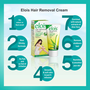 Elois Hair Removal Cream for Women & Girls | Hair Remover Cream for Bikini Area & Private Parts | Silky Soft Skin with Rose, Aleo Vera and Papaya Essence | For Legs, Underarms & Arms