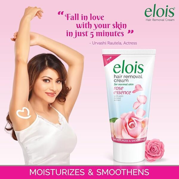 Elois Hair Removal Cream for Women & Girls | Hair Remover Cream for Bikini Area & Private Parts | Silky Soft Skin with Rose Essence | For Legs, Underarms & Arms – 25g