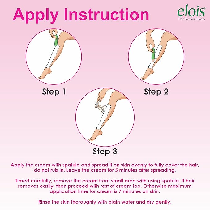 Elois Hair Removal Cream for Women & Girls | Hair Remover Cream for Bikini Area & Private Parts | Silky Soft Skin with Rose Essence | For Legs, Underarms & Arms – 25g