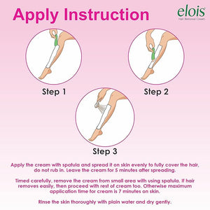 Elois Hair Removal Cream for Women & Girls | Hair Remover Cream for Bikini Area & Private Parts | Silky Soft Skin with Rose Essence | For Legs, Underarms & Arms – 25g