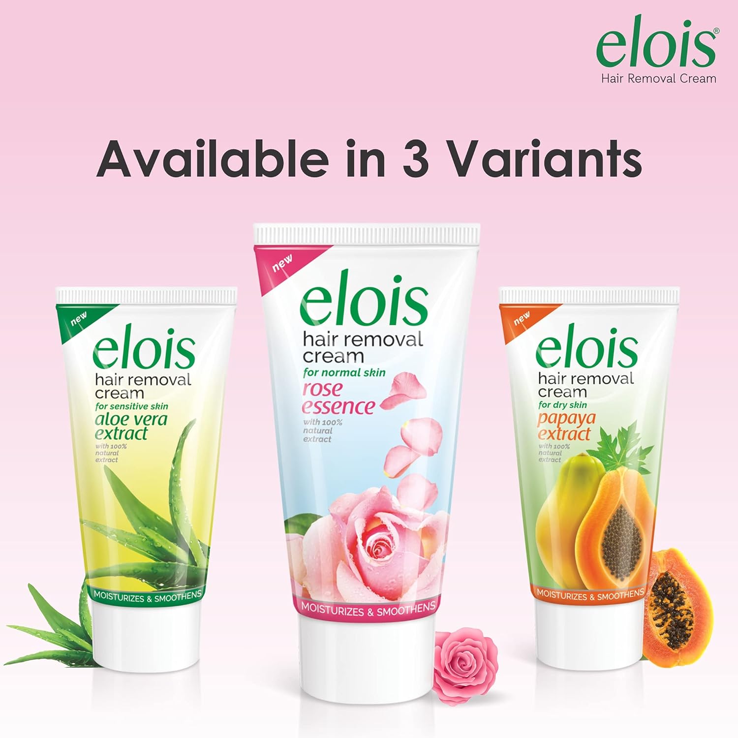 Elois Hair Removal Cream for Women & Girls | Hair Remover Cream for Bikini Area & Private Parts | Silky Soft Skin with Rose Essence | For Legs, Underarms & Arms – 25g