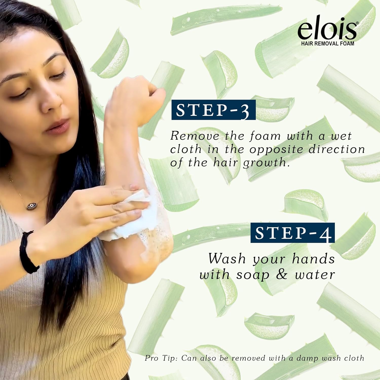 Elois Hair Removal Foam Spray For Women Painless Hair Removal For Arms Underarms Legs & Bikini Line With Aloevera Extract Suitable For All Skin Type 200ml (Pack of 1 & 2, Aleo Vera)