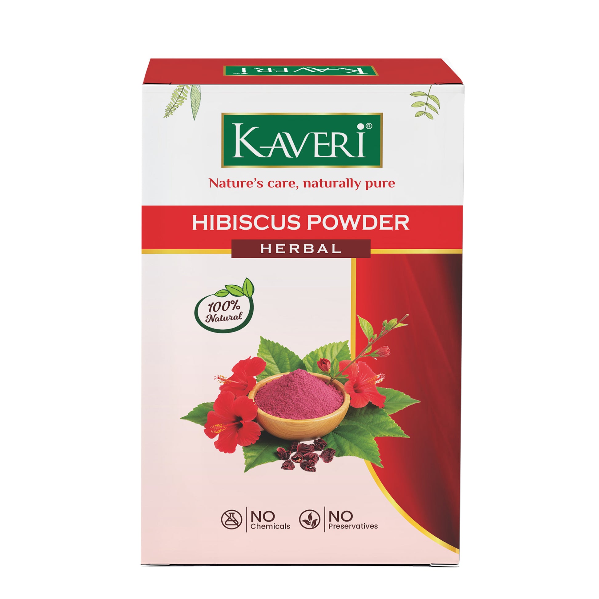 Kaveri Organic Hibiscus Powder For Hair Face Mask & Hibiscus Tea Gudhal Ka Phool Powder Pure & Natural No Preservatives 200gm