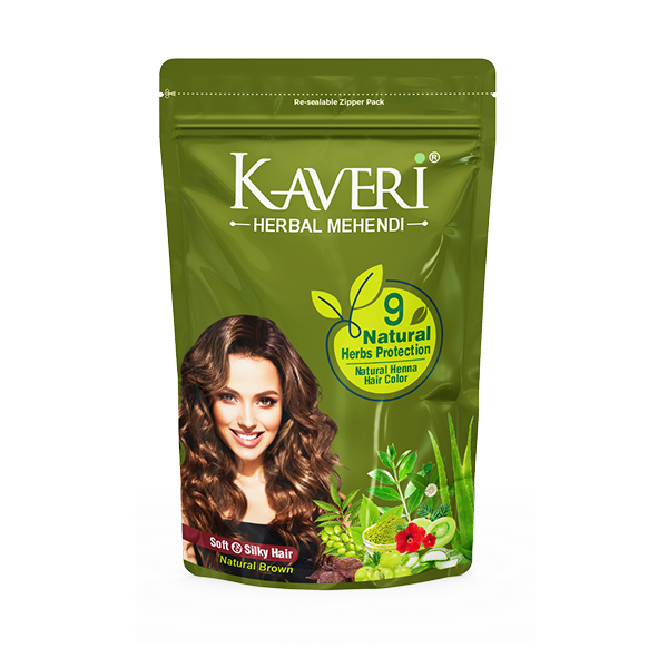 Kaveri 9 Herbs Herbal Henna Powder Organic Natural Green Heena for Hair Colour Nourishes Conditions & Strengthens No Harsh Chemicals All Hair Types – (15g) Pack Of 10
