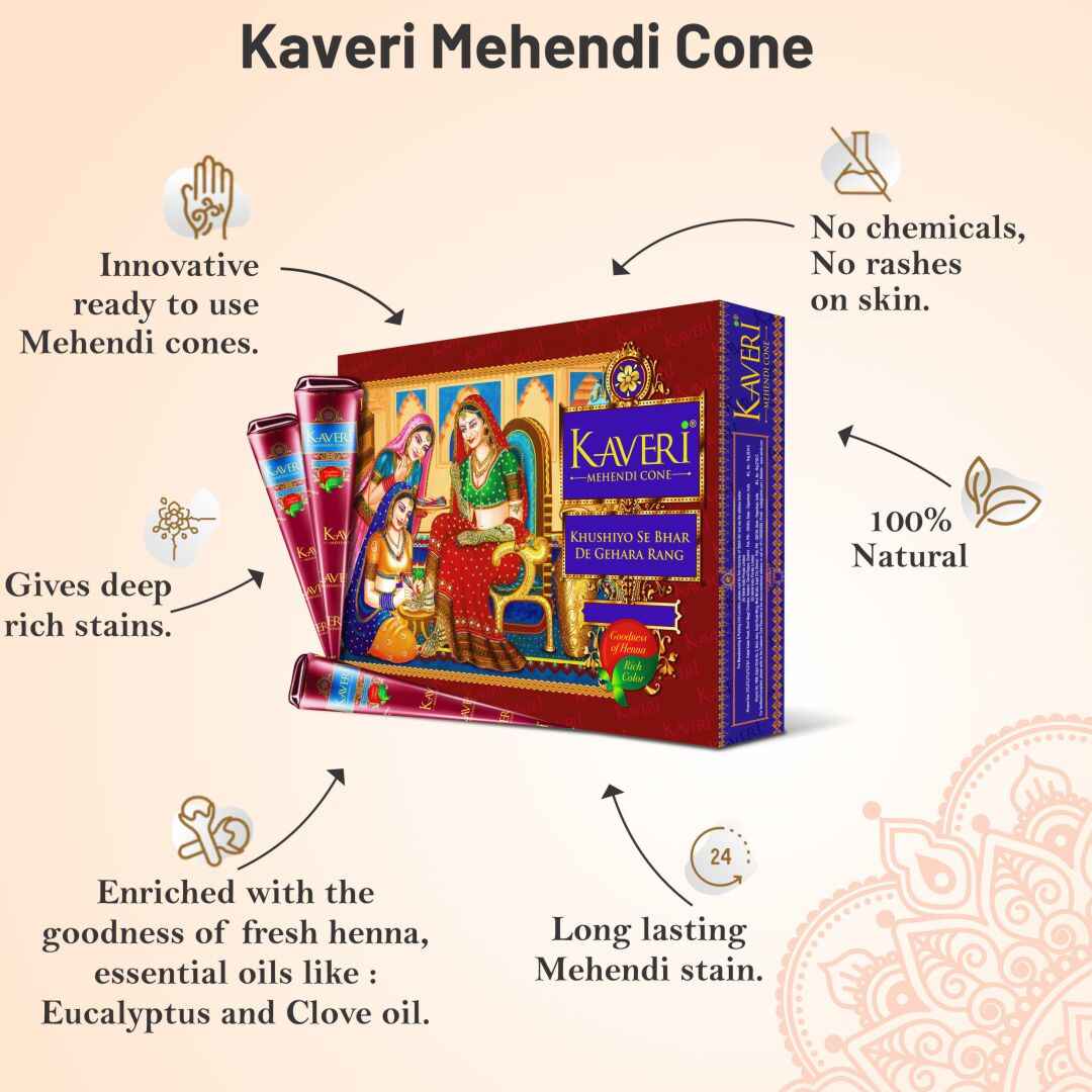 Kaveri Mehendi Cone - Premium Henna for Deep Color