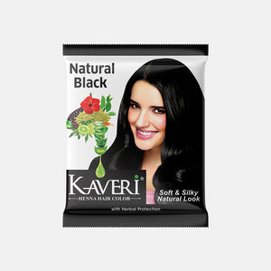 Kaveri Henna Hair Color - Natural Black & Brown, Chemical-Free (Pack Of 20 Sachet)