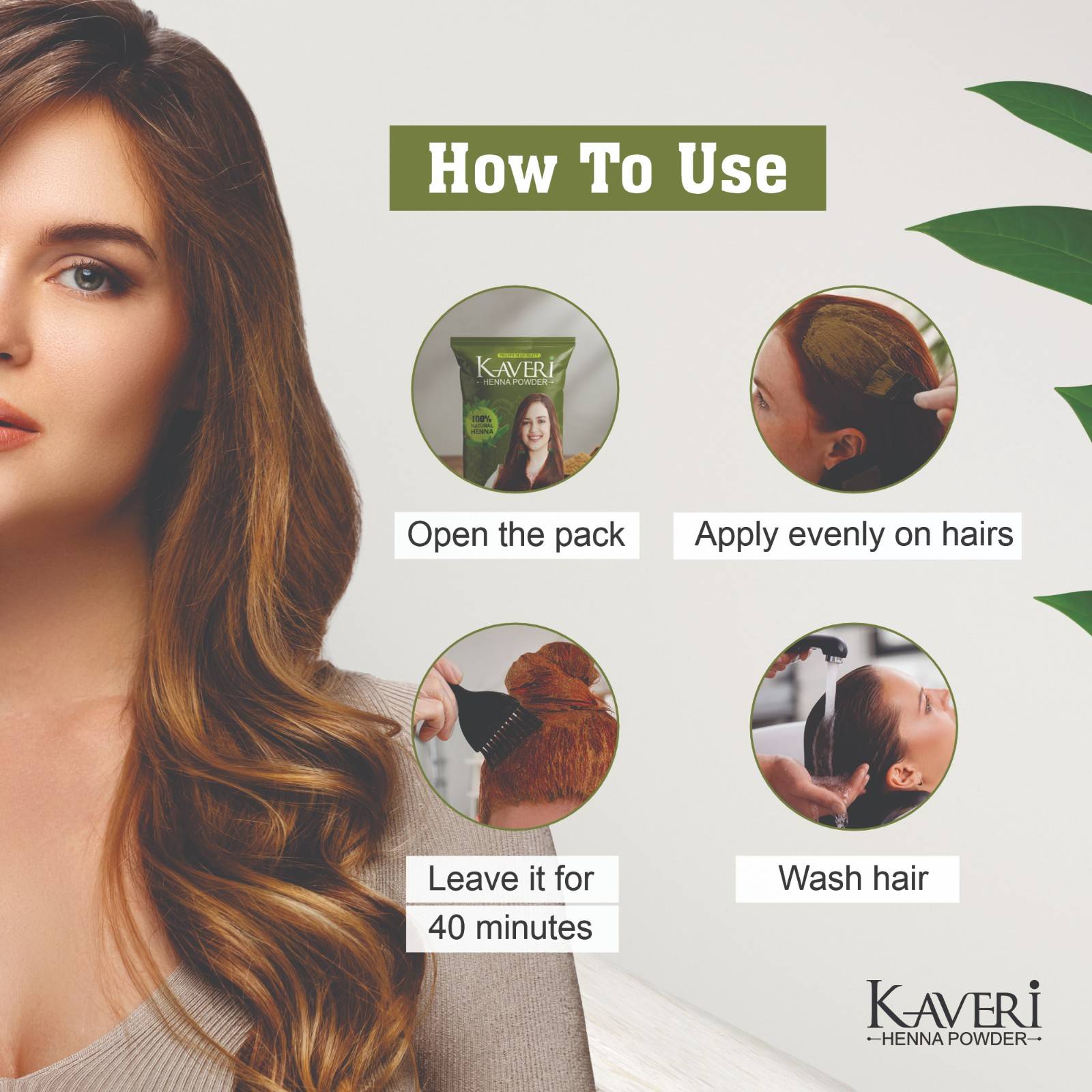 Kaveri Mehendi Powder - 100% Pure Organic Henna Powder