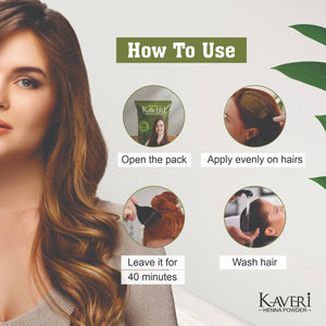 Kaveri Mehendi Powder – 100% Pure & Organic Henna for Rich, Long-Lasting Color