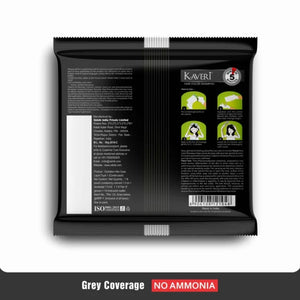 Kaveri Shampoo Hair Colour Black For Men & Women Pack Of 5 (Natural Black) - No Ammonia No Parabens Free Enriched With Aloe Vera Extract Bamboo Oil