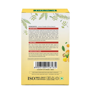 Kaveri Lemon Powder for Hair & Skin Care | Natural Lemon Peel Powder | Herbal Face Pack & Hair Mask | Supports Oil Control & Glowing Skin | Chemicals & Preservatives Free 200g