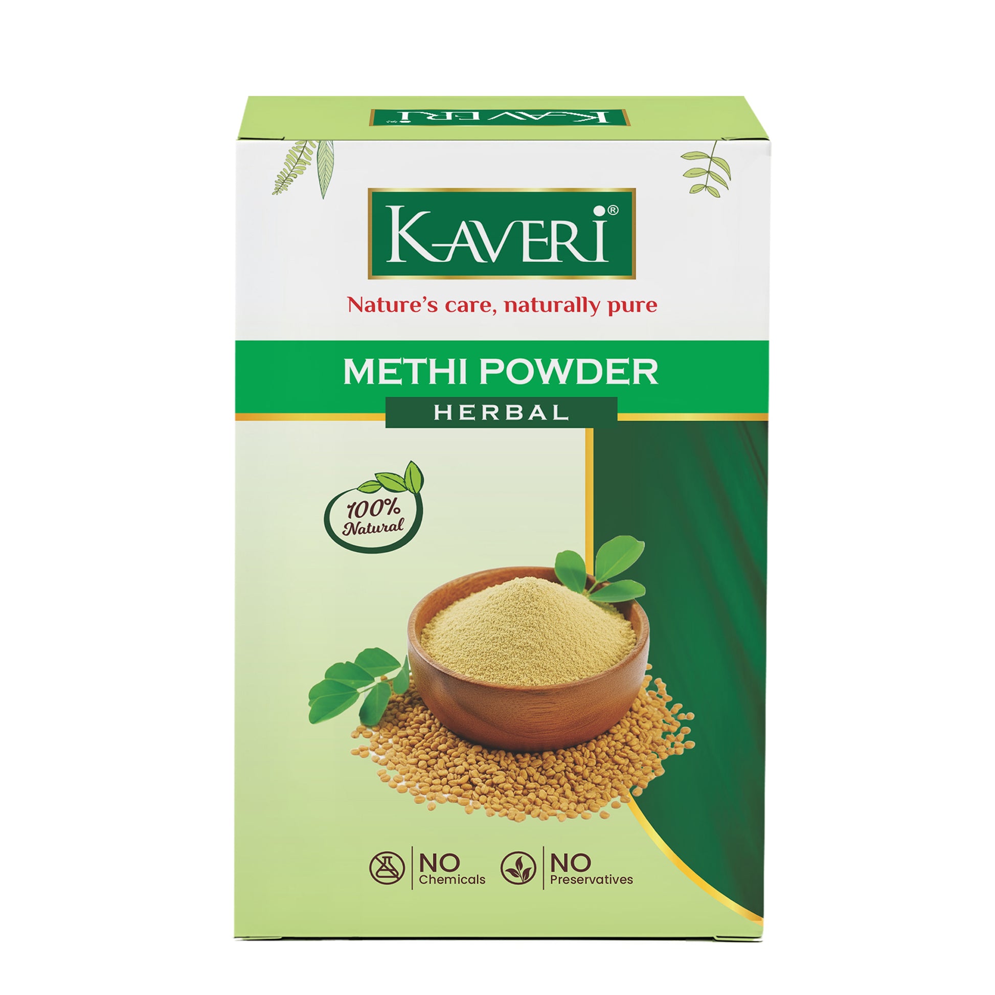 Kaveri Methi Powder for Hair & Skin Care |Natural Organic Fenugreek Powder | Herbal Hair Mask & Face Pack | Chemicals & Preservatives Free 200gm
