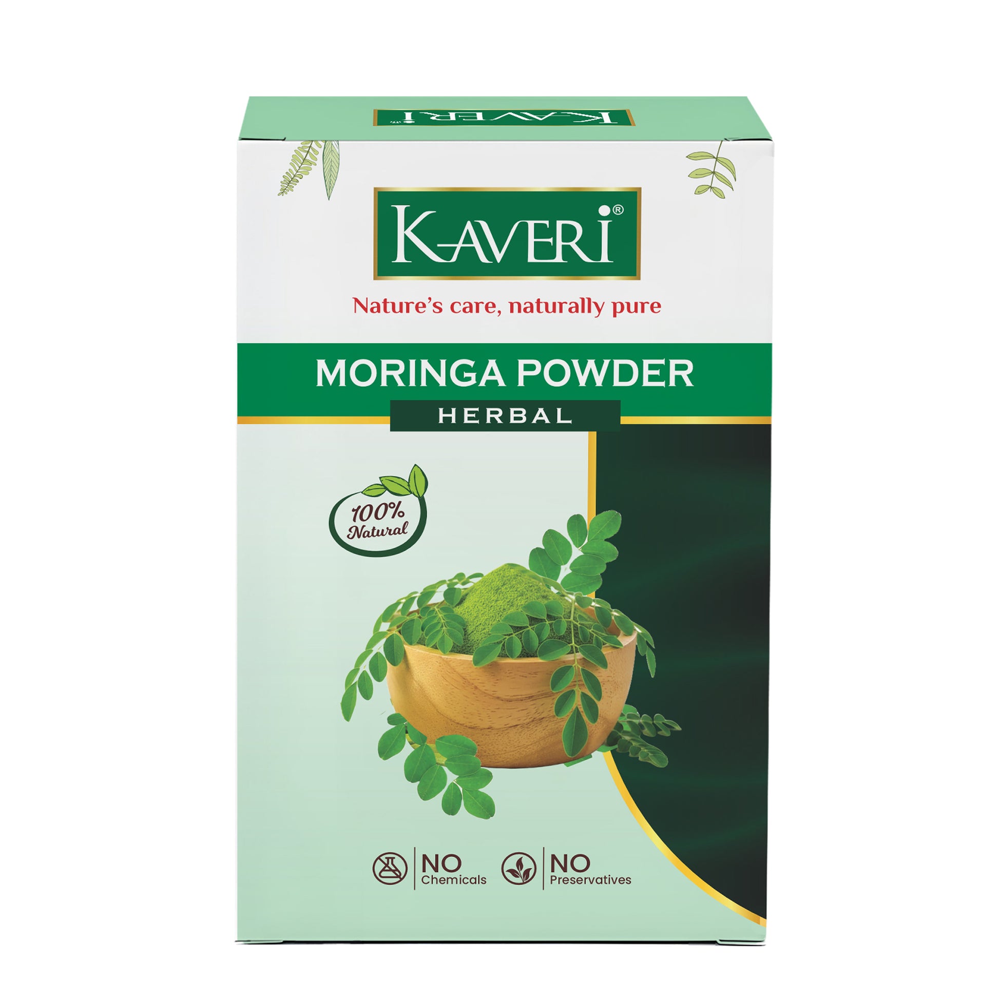 Kaveri Moringa Powder for Hair & Skin Care | Natural Moringa Leaf Powder | Herbal Face Pack & Hair Mask | Supports Healthy Hair & Glowing Skin | Chemicals & Preservatives Free 200g